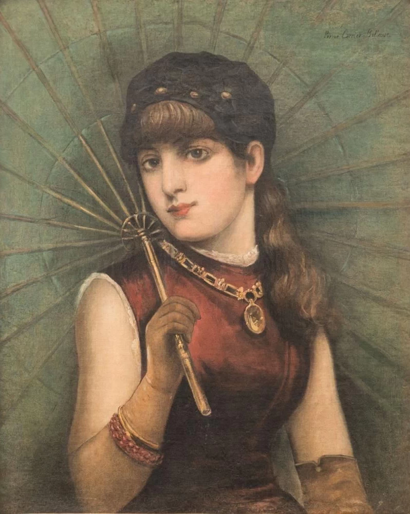 Ragazza con l'ombrello - attribuito